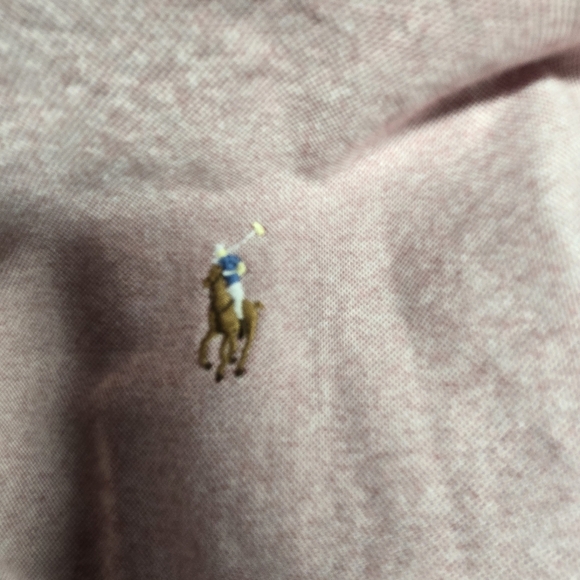 Ralph Lauren Men's Custom Fit Pink Oxford Real Pony Button Up Shirt Size Large - Picture 4 of 5